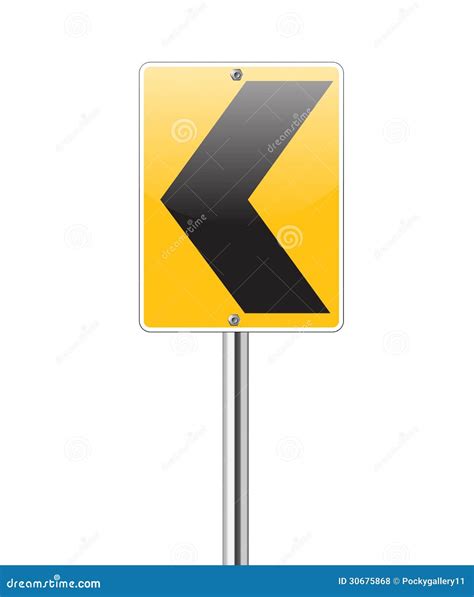 black arrows pointing left  yellow traffic sign royalty  stock