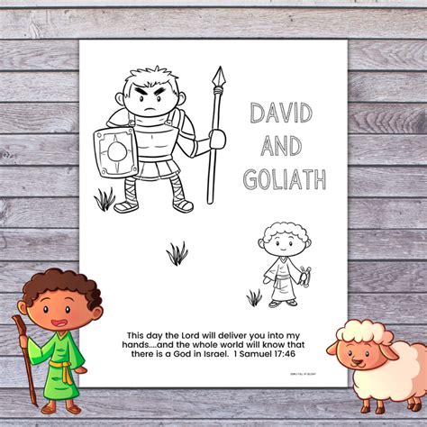 david  goliath coloring page  printable