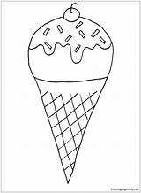 Snow Coloring Cone Pages Ice Cream Printable Color Online sketch template