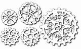 Die Stamper Frantic Gears Precision Cutting Heart Fra Number Part sketch template