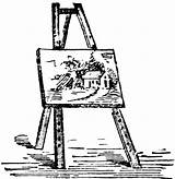 Easel Clipart Paint Easle Clip Library Tools Cliparts Etc Placed Gif Usf Edu Pegs Movable Sliding Rack Painted Wooden Frame sketch template