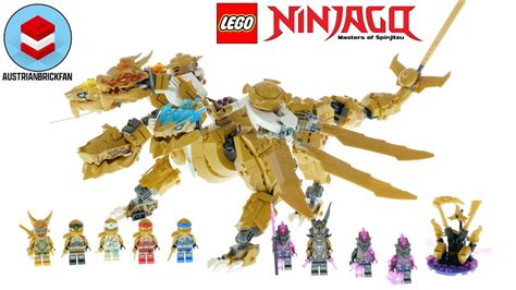 lego ninjago  lloyds golden ultra dragon speed build