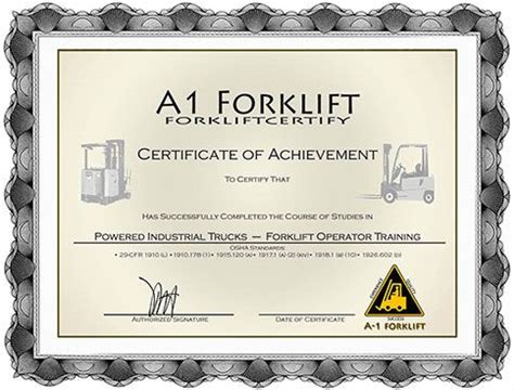 forklift certification card template  forklift reviews