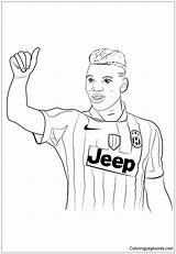 Pogba Paul Pages Coloring Draw Color Adults sketch template