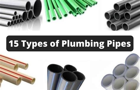 types  plumbing pipes  common types  pipes