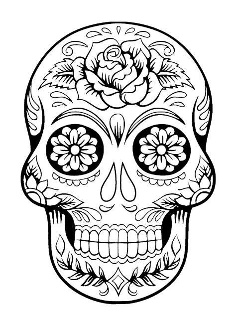 skull coloring pages  adults