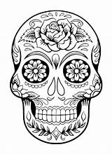Coloring Muertos Los Skull Dia El Dead Pages Adults Día sketch template