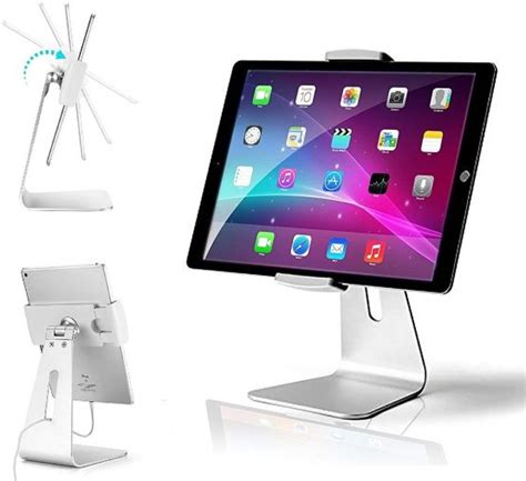 abovetek elegant aluminum ipad pro stand swivel ipad airmini kiosk pos stand  mount