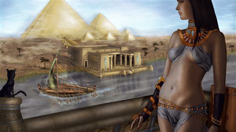 egyptian priestess on the balcony android wallpapers for