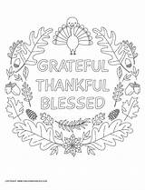 Blessed Grateful sketch template
