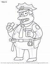 Simpsons Wiggum Chief sketch template