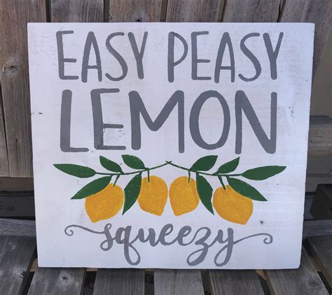 easy peasy lemon squeezy sign