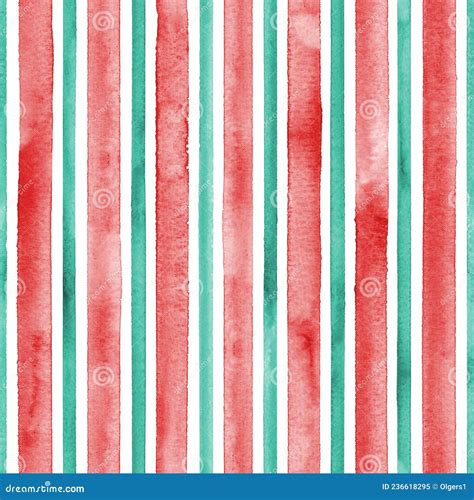 watercolor red  green lines  white background colorful striped