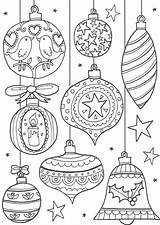 Coloring Christmas Pages Printable Adults Ornaments Adult Ornament sketch template