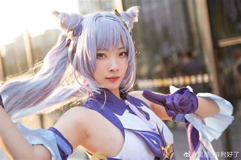 💜💜 cool keqing cosplay 💜💜 genshin impact official