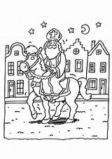 Sinterklaas Kleurplaat Paard Kleurplaten Sint Kleuters Peuters sketch template
