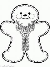 Coloring Pages Quilt Library Clipart Gingerbread Man Patterns sketch template