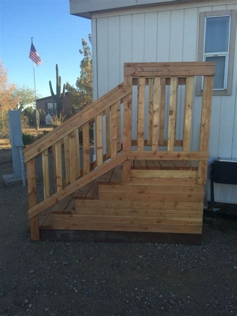 wooden stairs  mobile home stair designs