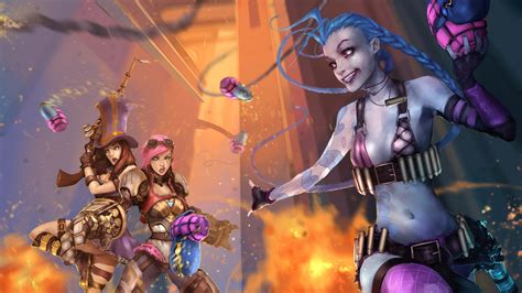 Jinx Caitlyn And Vi Fan Art League Of Legends Wallpapers