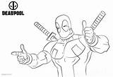 Deadpool Pages Coloring Marvel Printable Adults Kids sketch template