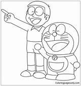 Doraemon Nobita Coloring Pages Doremon Kids Cartoon Color Coloringpagesonly Easy Printable Drawings Choose Board sketch template