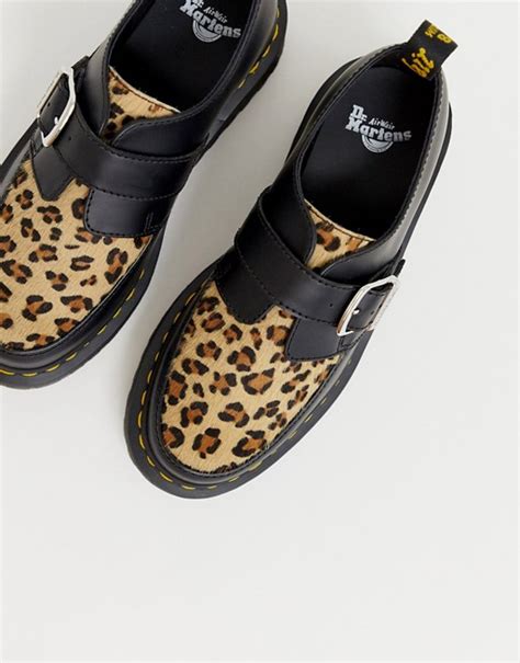 dr martens ramsey leopard monk shoes  black asos motif leopard rebel fashion anti fashion