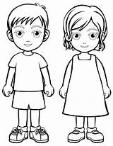 Coloring Children Pages Colouring Kids Color Sheets Child Cartoon Printable People Person Girl Town Boy Body Enfants Coloriage Human Kleurplaat sketch template