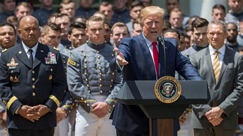 Trump In Favor Of Athletes Postponing Active Duty Service For Sports