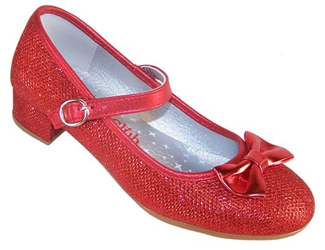 buy girls red sparkly party shoes buy   prices