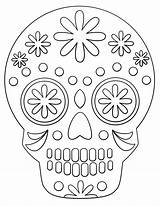 Calavera Calaveras Mexicanas Muertos Sencillas Caveira Mexicana Skulls Supercoloring Azúcar Drukuj sketch template