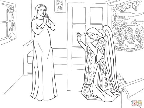 annunciation coloring page  printable coloring pages