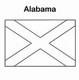 Alabama Flag State Coloring Pages sketch template