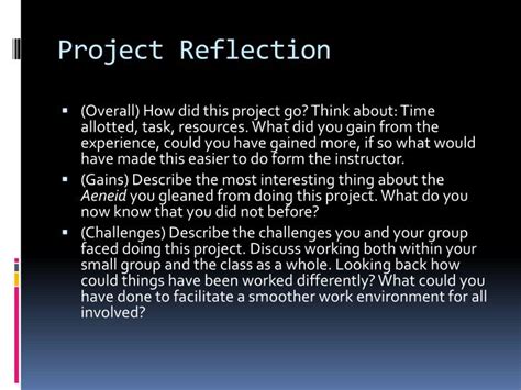 project reflection powerpoint    id