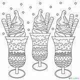 Coloring Pages Adult Cupcakes Food Colouring Cakes Printable Drinks Books Adults Color Sheets Mandalas Kids Ice Cupcake Print Kawaii Colorear sketch template