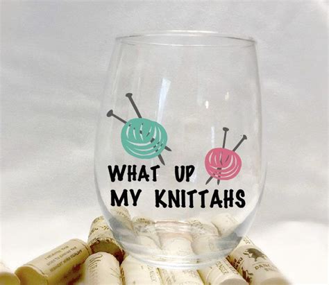 Wine Glasses Stemless Wine Glass Quote What Up My