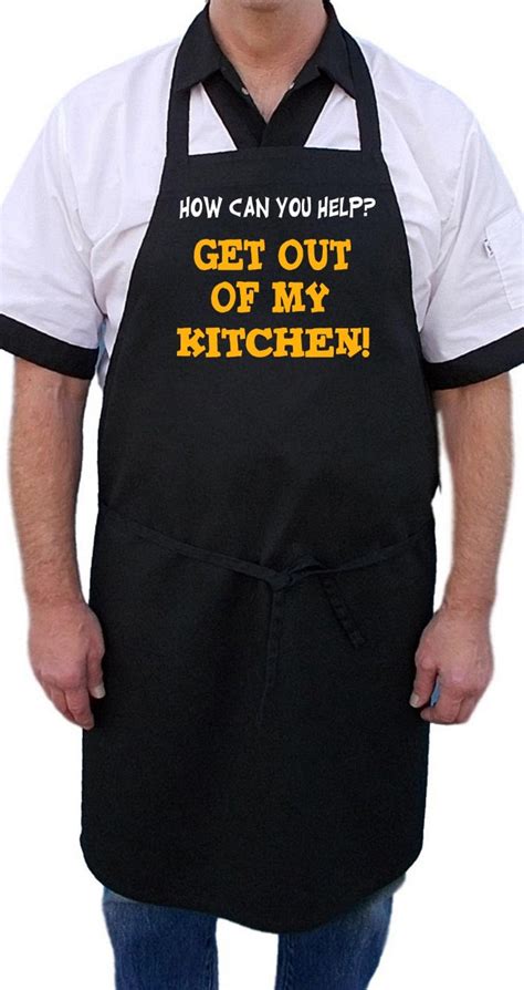 get out of my kitchen black aprons with funny sayings cute etsy