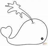 Whale Coloring Outline Pages Cartoon Clipart Clipartix Water Clip sketch template