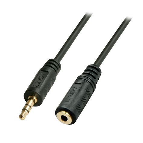 premium audio mm jack extension cable  lindy uk