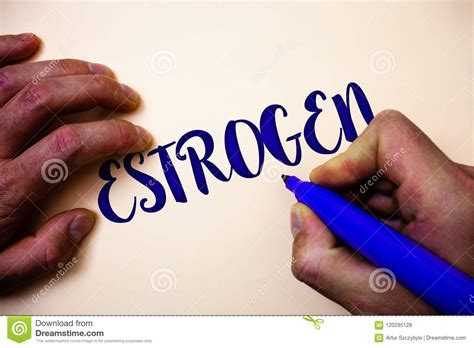 Conceptual Hand Writing Showing Estrogen Business Photo Showcasing