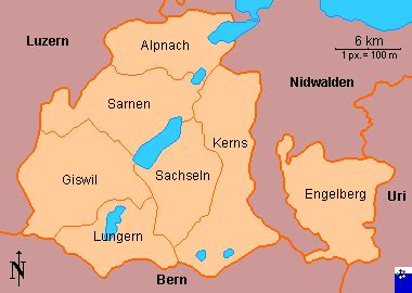 clickable map  obwalden canton switzerland