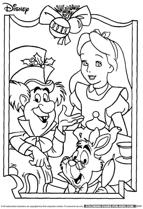 disney alice  wonderland coloring pages coloring home