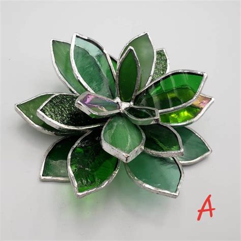 stained glass succulent plant etsy making stained glass stained