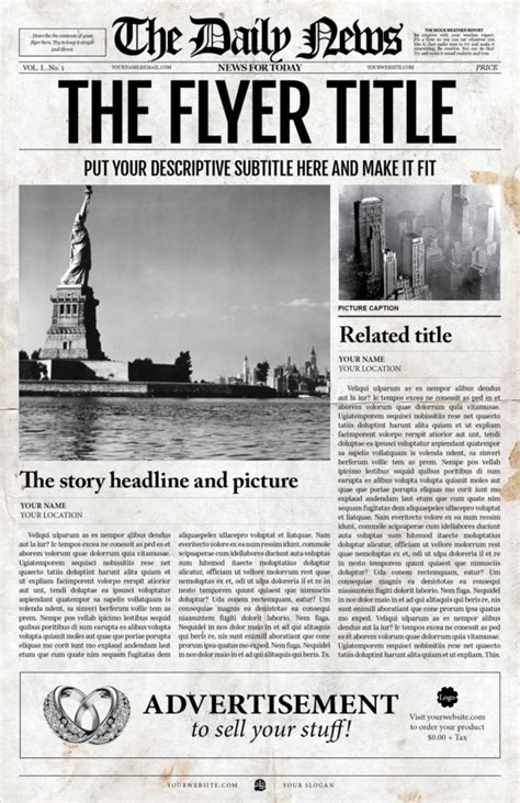 page newspaper template indesign graphic  ted creative fabrica