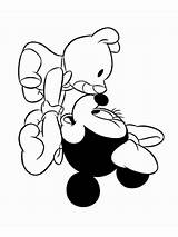 Mouse Baby Coloring Minnie Pages Printable sketch template