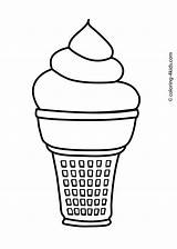 Ice Cream Coloring Cone Pages Icecream Color Printable Print Getcolorings sketch template