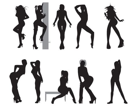 sexy girl silhouette free vector free vectors ui download