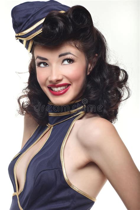 sailor pin up style retro girl royalty free stock images