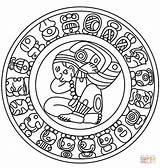 Mayan Calendario Dibujo Azteca Mayas Aztec Supercoloring Rodriguez Leo Haab Dioses Símbolos Prehispanicos Maia Aztecas Paisano Páginas Variedad Calendarios Simbolos sketch template