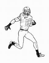 Coloring Pages Football Broncos Nfl Player Oregon Denver College Print Ducks Players Printable Drawing Stencil Tom Brady Back Colouring Bronco sketch template