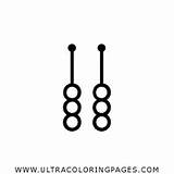 Coloring Earrings Pages sketch template